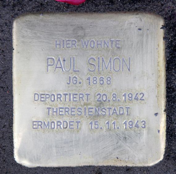 Stolperstein Potsdamer Str 158 (Schön) Paul Simon