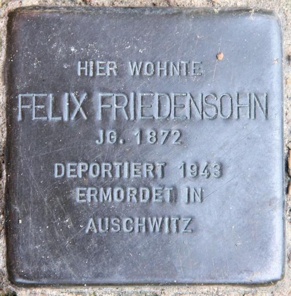 Stolperstein Potsdamer Str 185 (Schöb) Felix Friedensohn