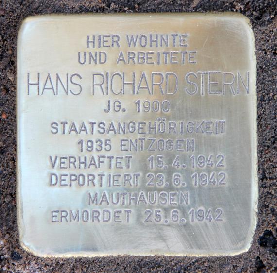 Stumbling Stone Prenzlauer Allee 36 (Prenz) Hans Richard Stern