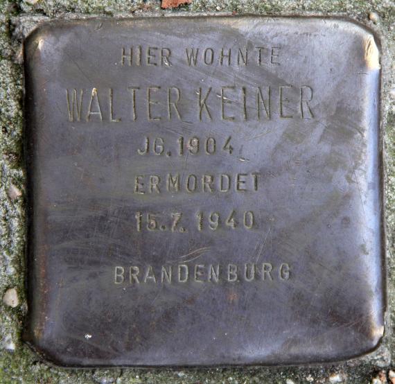 Stolperstein Provinzstr 48 (Reind) Walter Keiner