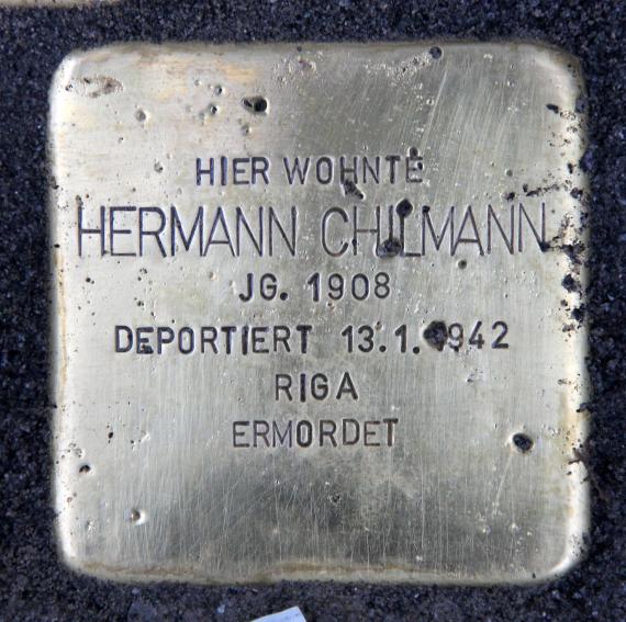 Stolperstein Rückerstr 1 (Mitte) Hermann Chilmann
