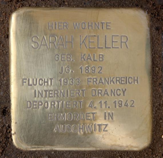 Stolperstein Rückerstr 6 (Mitte) Sarah Keller