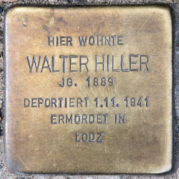 Stolperstein Regensburger Str 2 (Schöb) Walter Hiller