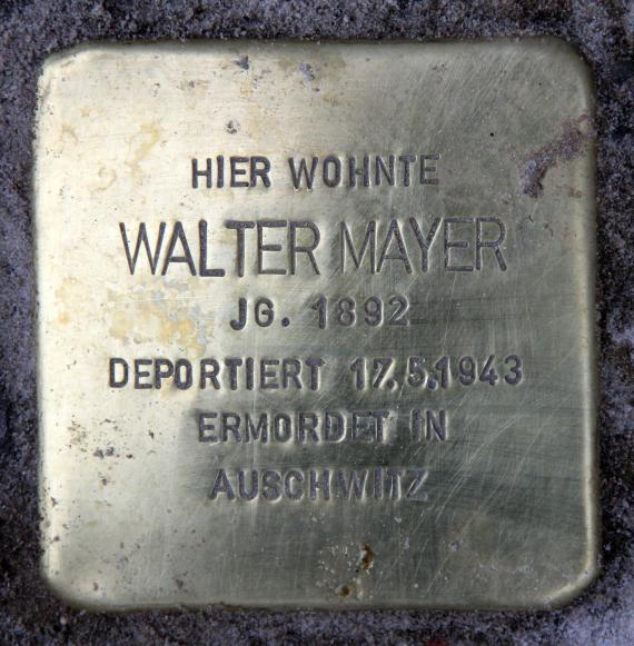 Stolperstein Reinickendorfer Str 15 (Gesbr) Walter Mayer