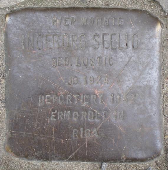 Stolperstein Rethelstr 6a Ingeborg Seelig