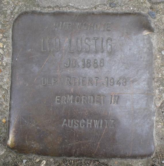 Stumbling Stone Rethelstr 6a Leo Lustig