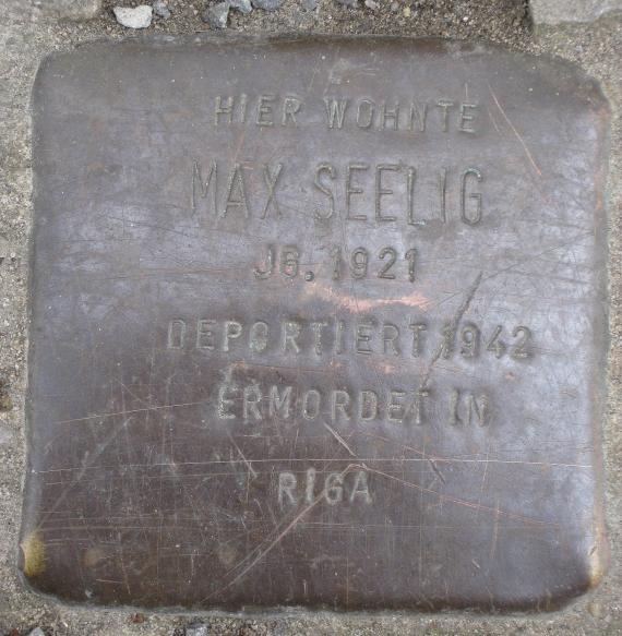 Stolperstein Rethelstr 6a Max Seelig