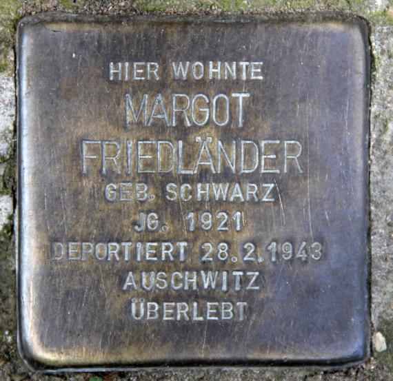 Stumbling Stone Richard-Sorge-Str 73 (Frhai) Margot Friedländer