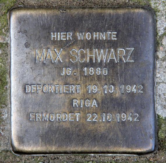 Stolperstein Richard-Sorge-Str 73 (Frhai) Max Schwarz