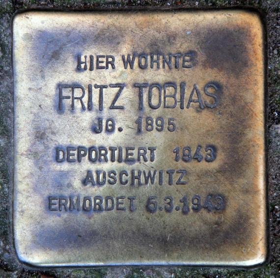 Stolperstein Ritterlandweg 40 (Gesbr) Fritz Abraham Tobias