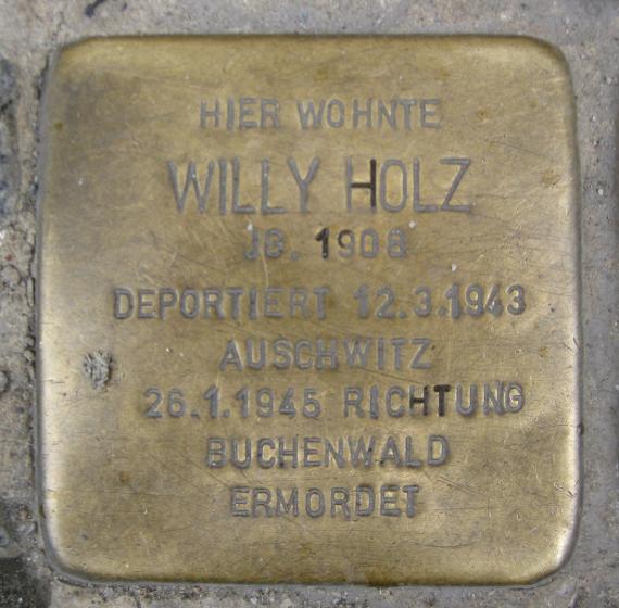Stolperstein Rochstr 1 Willy Holz