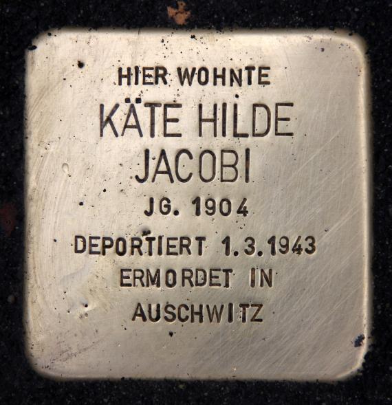 Stolperstein Rodelbergweg 12 (Baums) Käte Hilde Jacobi