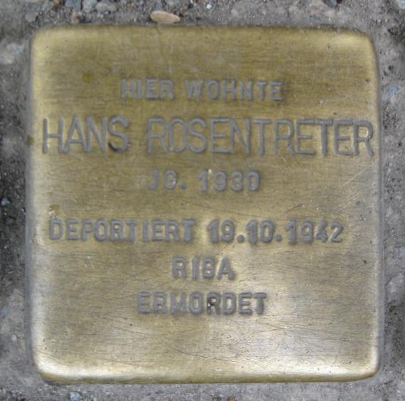 Stumbling Stone Rosa Luxemburg Str 18 Hans Rosentreter