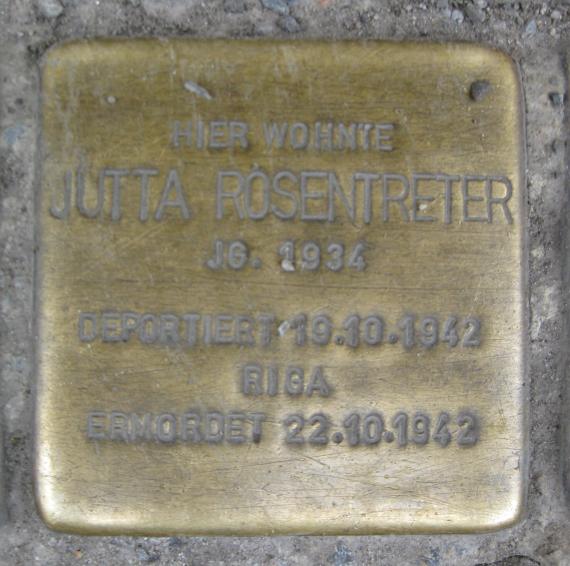 Stumbling Stone Rosa Luxemburg Str 18 Jutta Rosentreter