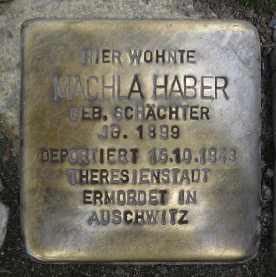 Stolperstein Rosa Luxemburg Str 26 Machla Haber