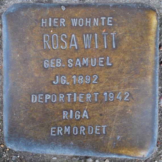 Stolperstein Rosa Witt Schulstraße 107 0012