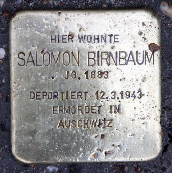 Stolperstein Rosenheimer Str 31 (Schön) Salomon Birnbaum