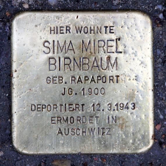 Stolperstein Rosenheimer Str 31 (Schön) Sima Mirel Birnbaum