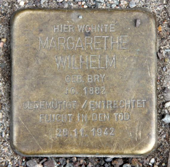 Stumbling Stone Rosenheimer Str 5 (Schön) Margarethe Wilhelm