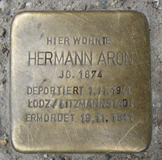 Stolperstein Rosenthaler Str 62 Hermann Aron