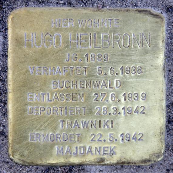 Stolperstein Rudower Str 68 (Altgl) Hugo Heilbronn