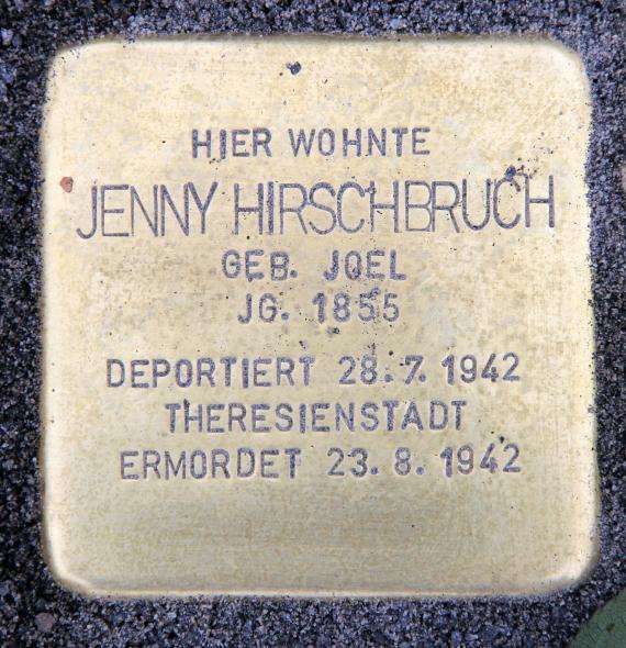 Stolperstein Süderholmer Steig (Heils) Jenny Hirschbruch