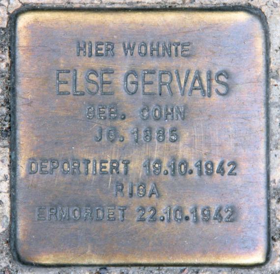 Stolperstein Salzburger Str 8 (Schöb) Else Gervais