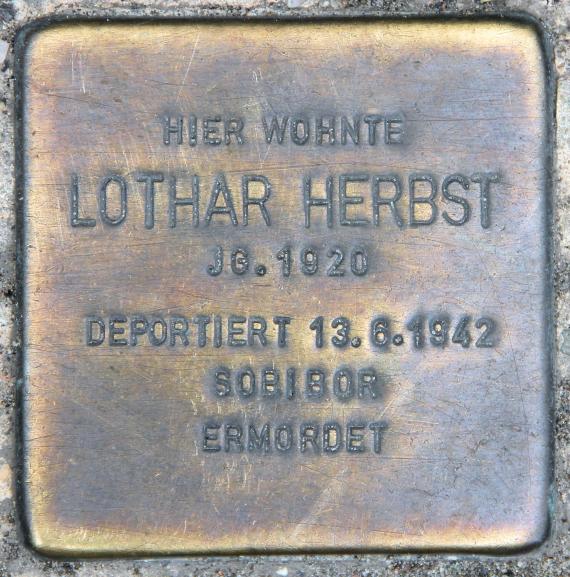 Stolperstein Salzburger Str 8 (Schöb) Lothar Herbst