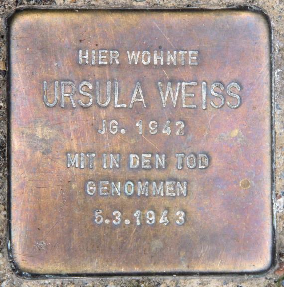 Stumbling Stone Salzburger Str 8 (Schöb) Ursula Weiss