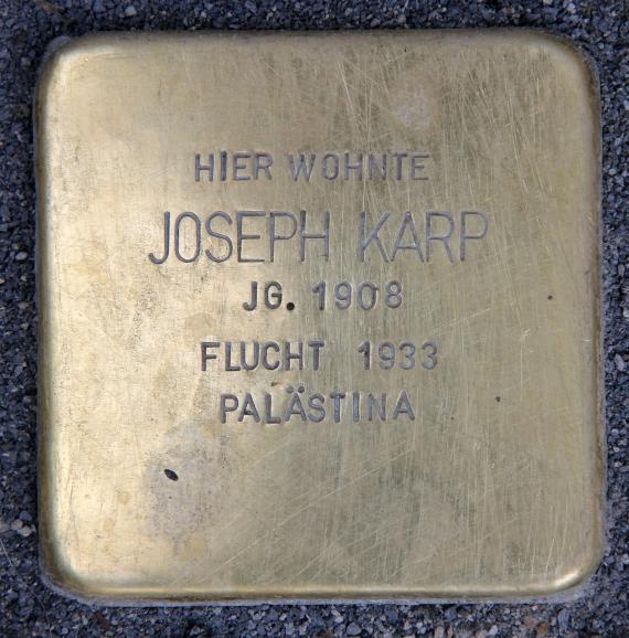 Stumbling stone Samariterstr 7 (Frhai) Joseph Karp
