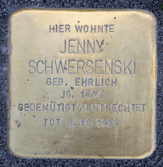 Stumbling Stone Schiffbauerdamm 29 (Mitte) Jenny Schwersenski