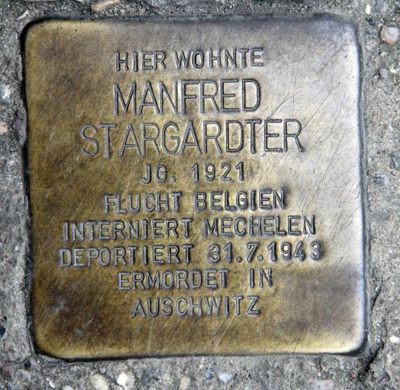 Stolperstein Schillerpromenade 7a (Obers) Manfred Stargardter