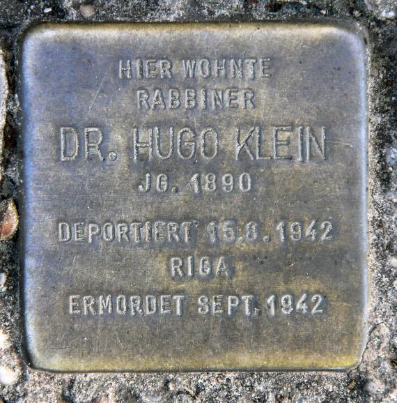 Stolperstein Schloßstr 1 (Hermd) Hugo Klein
