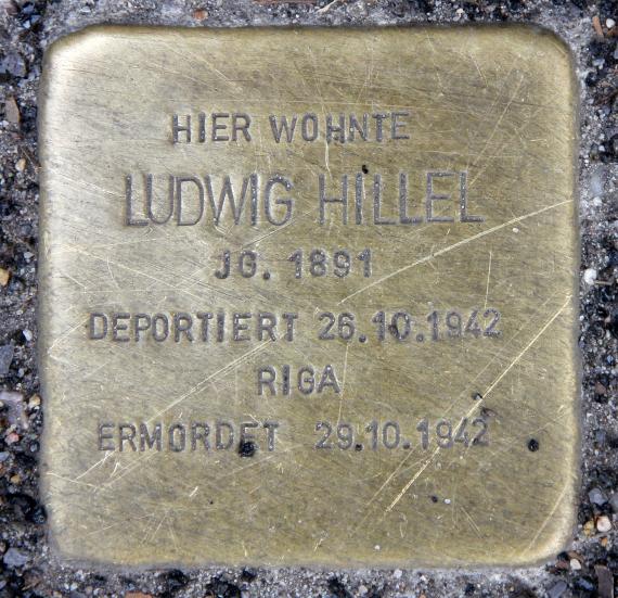 Stolperstein Schwäbische Str 17 (Schön) Ludwig Hillel