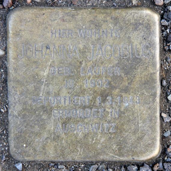 Stolperstein Schwedter Str 224 (Mitte) Johanna Jacobius