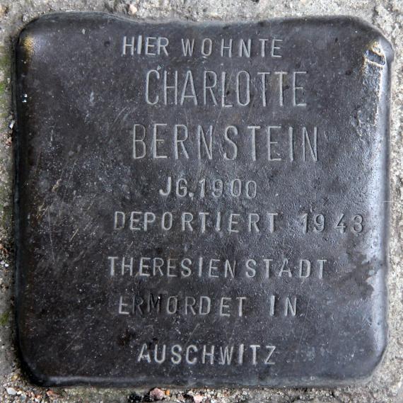 Stolperstein Simon-Dach-Str 25 (Friedh) Charlotte Bernstein