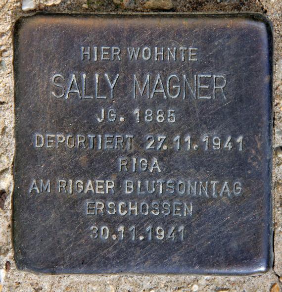 Stolperstein Singerstr 66 (Frhai) Sally Magner
