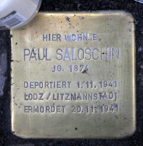 Stolperstein Sponholzstr 44 (Schön) Paul Saloschin