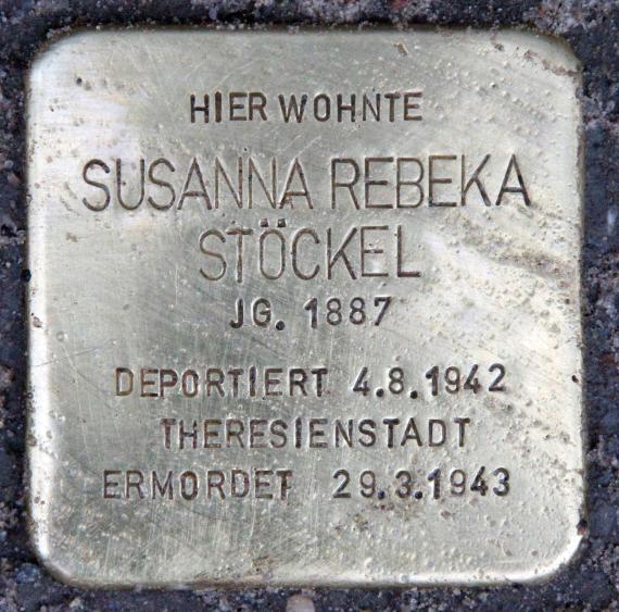 Stumbling Stone Stübbenstr 1 (Beautiful) Susanna Rebeka Stöckel