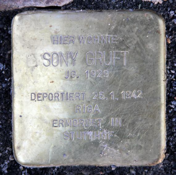 Stolperstein Steinstr 12 (Mitte) Sony Gruft
