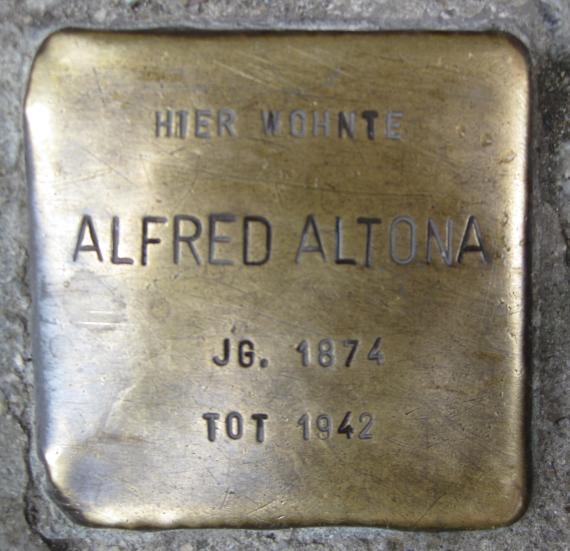 Stolperstein Steinstr 2 Alfred Altona
