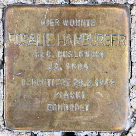Stolperstein Stolzenfelsstr 2 (Karlh) Rosalie Hamburger