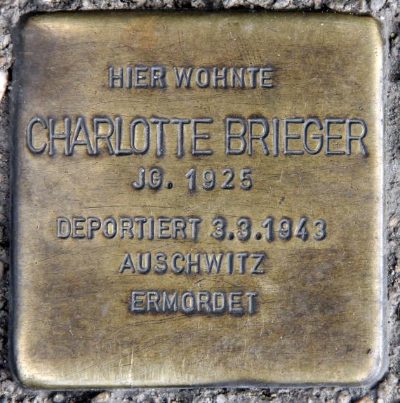 Stumbling Stone Stralauer Allee 23a (Friedr) Charlotte Brieger