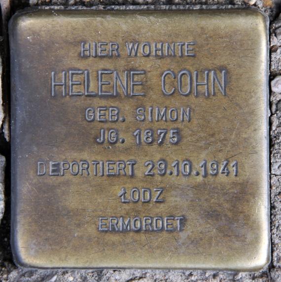 Stolperstein Stralauer Allee 23a (Friedr) Helene Cohn