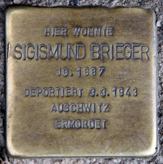 Stolperstein Stralauer Allee 23a (Friedr) Sigismund Brieger