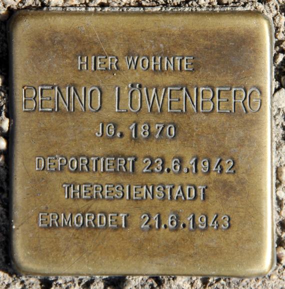 Stumbling Stone Stralauer Allee 23b (Friedr) Benno Löwenberg