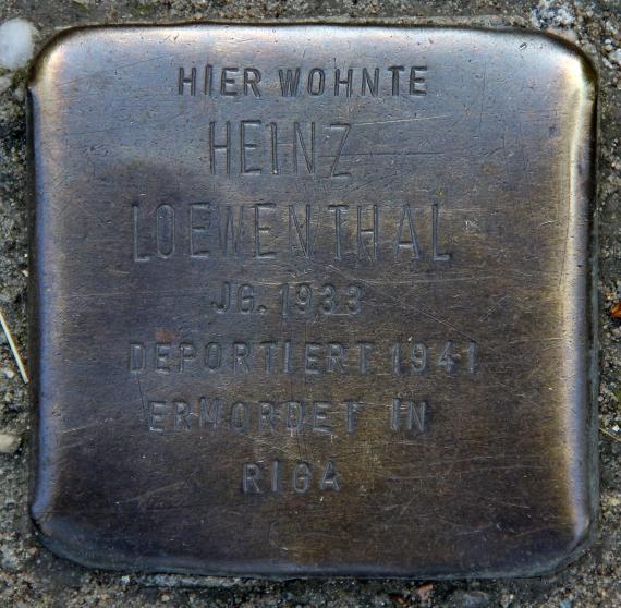 Stolperstein Strausberger Str 39 (Frhai) Heinz Loewenthal