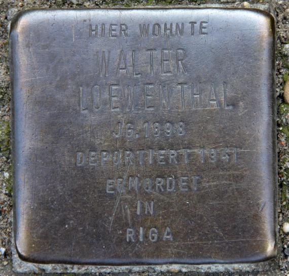 Stolperstein Strausberger Str 39 (Frhai) Walter Loewenthal