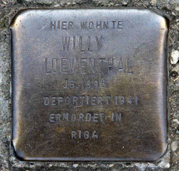 Stolperstein Strausberger Str 39 (Frhai) Willy Loewenthal