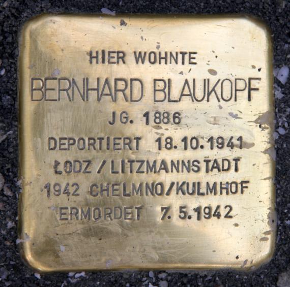 Stolperstein Swinemünder Str 125 (Mitte) Bernhard Blaukopf